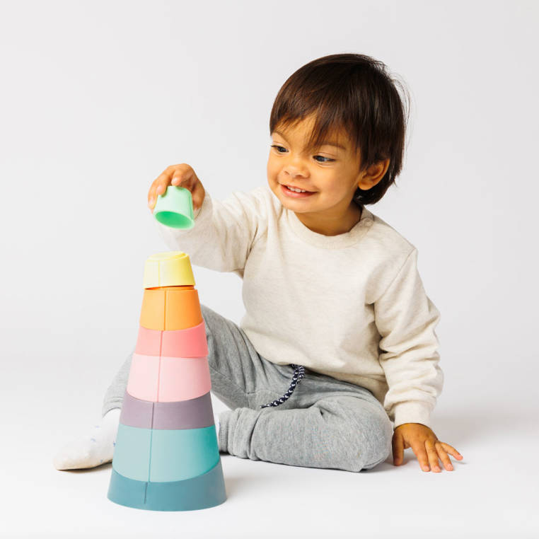 OPPI, Kreatywny silikonowy zestaw konstrukcyjny Stak 8 elementów 12 m+