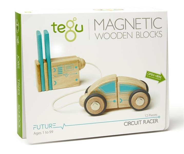 Tegu, Drewniane klocki magnetyczne FUTURE LINE Circuit Racer Tegu, Drewniane klocki magnetyczne FUTURE LINE Circuit Racer