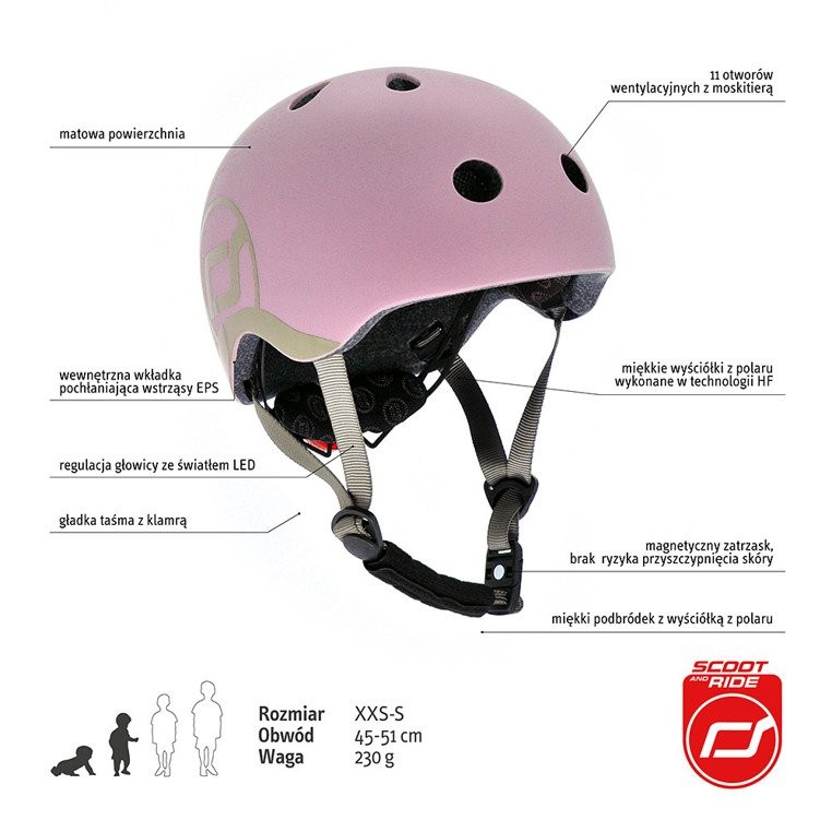 Scootandride, Kask dla dzieci 1-5 lat Rose