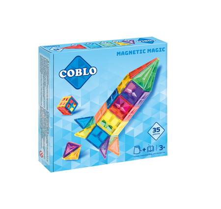 Coblo, klocki magnetyczne konstrukcyjne Basic 35 elem. Coblo, klocki magnetyczne konstrukcyjne Basic 35 elem.