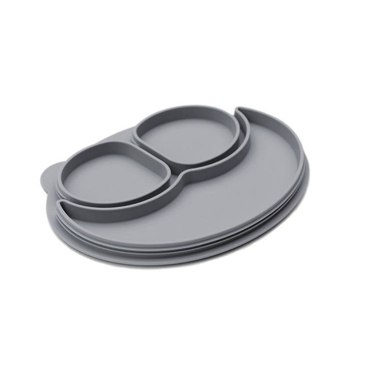 EZPZ, Silikonowa pokrywka do małego talerzyka Mini Mat szara