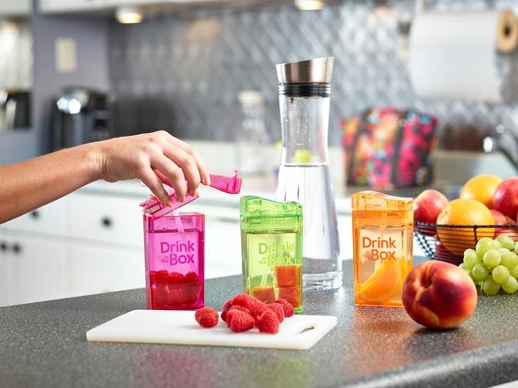 Drink In The Box, Bidon ze słomką green 240ml