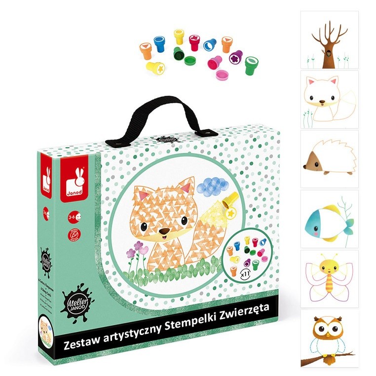 Janod, Zestaw artystyczny Stempelki Zwierzęta