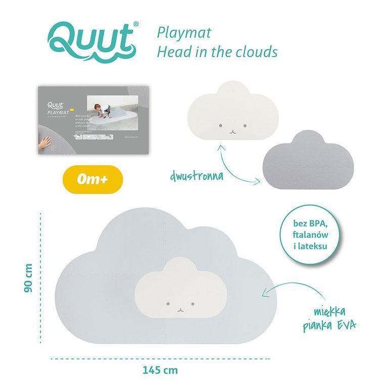 Quut, Mata piankowa podłogowa Chmurka Playmat Pearl Grey Quut, Mata piankowa podłogowa Chmurka Playmat Pearl Grey