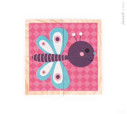Janod, klocki drewniane Puzzle 6w1 Zwierzątka Janod, klocki drewniane Puzzle 6w1 Zwierzątka