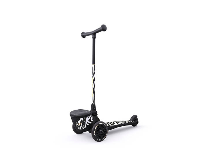 Scootandride, Highwaykick 2 Lifestyle Hulajnoga trójkołowa balansowa z zamykanym schowkiem 2+ Zebra Scootandride, Highwaykick 2 Lifestyle Hulajnoga trójkołowa balansowa z zamykanym schowkiem 2+ Zebra