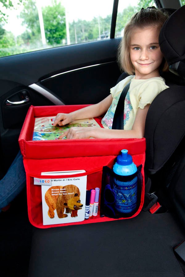 Tuloko, Bezpieczny Stolik Podróżnika z mapą Polski - czerwony