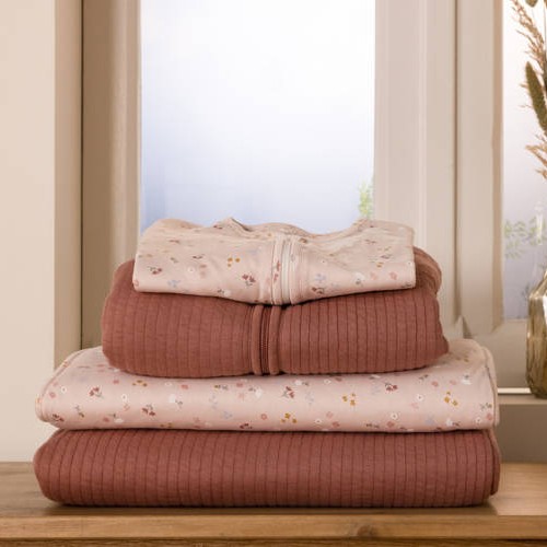 Little dutch, Lekki śpiworek bawełniany 90 cm Little Pink Flowers TOG 0,4