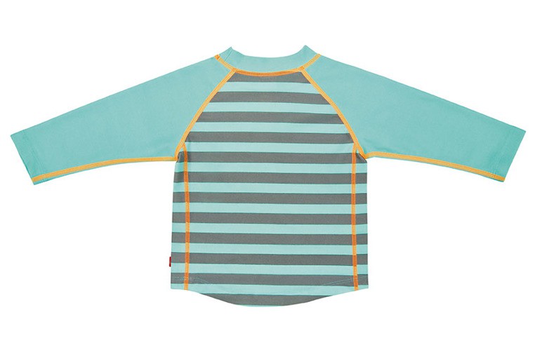 Lassig, koszulka do pływania z długim rękawem Striped aqua, UV 50+, 0-6 mcy