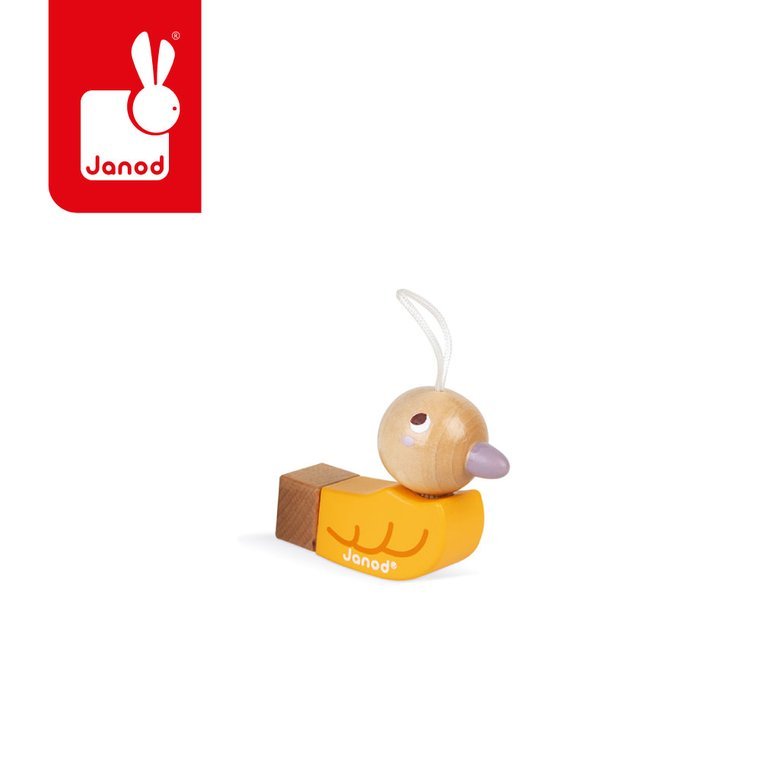 Janod, Drewniany gwizdek-ptaszek Pocket 2+