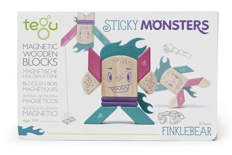 Tegu, Drewniane klocki magnetyczne STICKY MONSTERS Finklebear Tegu, Drewniane klocki magnetyczne STICKY MONSTERS Finklebear