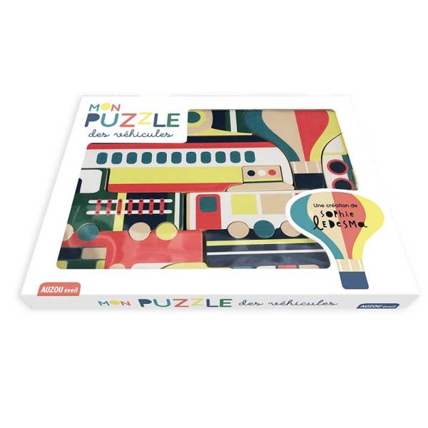 Auzou, Puzzle drewniane Pojazdy Auzou, Puzzle drewniane Pojazdy