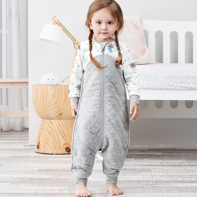 Love To Dream, Śpiworek do spania z nogawkami - 24-36 miesięcy - biała - ETAP 3 - 2.5 TOG Warm