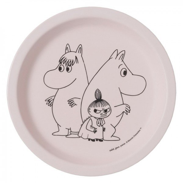 Petit Jour Paris, Talerzyk z rantem, seria Muminki - różowy Petit Jour Paris, Talerzyk z rantem, seria Muminki - różowy