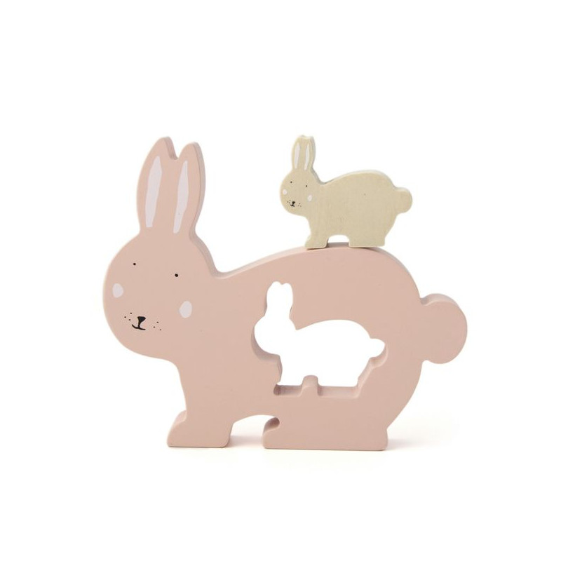 Trixie Baby, Mrs Rabbit Drewniane puzzle