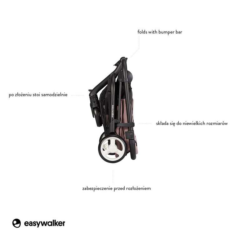 Easywalker, Charley Wózek głęboko-spacerowy Desert Pink (zawiera stelaż i siedzisko z budką) Easywalker, Charley Wózek głęboko-spacerowy Desert Pink (zawiera stelaż i siedzisko z budką)