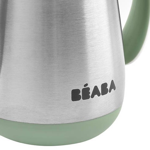 Beaba, Bidon termiczny termobutelka ze słomką 250 ml Sage green Beaba, Bidon termiczny termobutelka ze słomką 250 ml Sage green