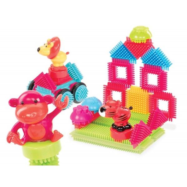 Klocki jeżyki - zestaw dżungla w tubie 54 szt