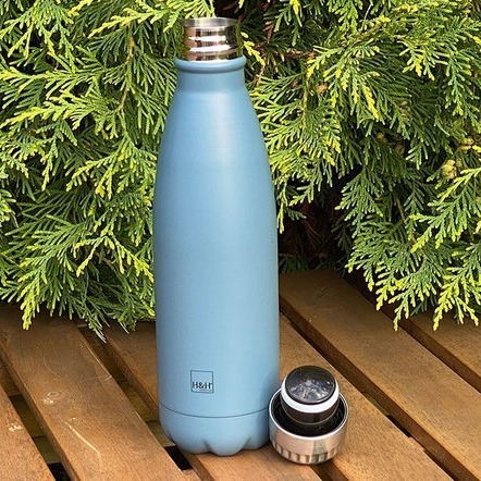 H&H Lifestyle - Butelka Termiczna ze Stali Nierdzewnej, Navy Blue, 0,5l