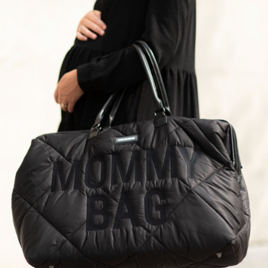 Childhome, Torba Mommy bag Pikowana Czarna Childhome, Torba Mommy bag Pikowana Czarna