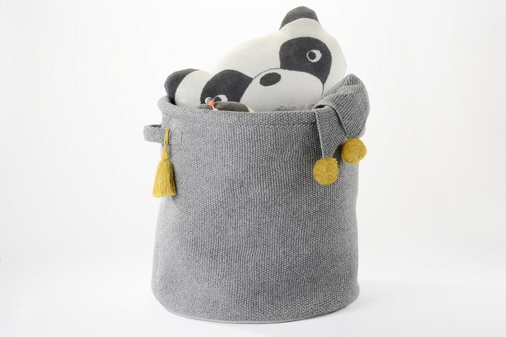 Kikadu, Kosze na dziecięce akcesoria, Panda, 3 szt. Kikadu, Kosze na dziecięce akcesoria, Panda, 3 szt.