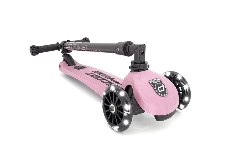 Scootandride, Highwaykick 3 LED Hulajnoga składana ze świecącymi kółkami 3+ Rose Scootandride, Highwaykick 3 LED Hulajnoga składana ze świecącymi kółkami 3+ Rose