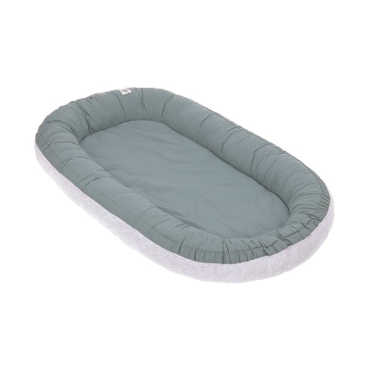 Lassig, Kokon niemowlęcy dwustronny Cozy Home Baby Nest szarozielony