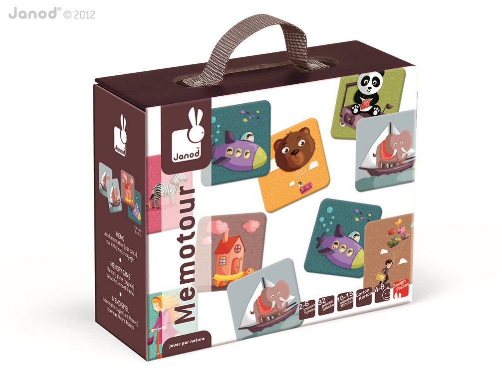 Janod, gra memo z ilustracjami 32 elementy,