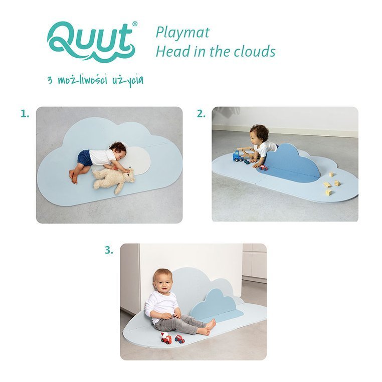 Quut, Mata do zabawy piankowa podłogowa Chmurka Playmat Dusty blue Quut, Mata do zabawy piankowa podłogowa Chmurka Playmat Dusty blue