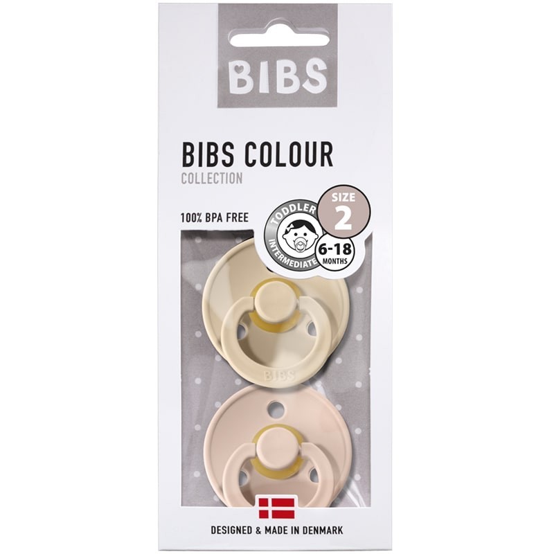 Bibs, 2-pack M Vanilla & Blush Smoczek Uspokajający Kauczuk Hevea