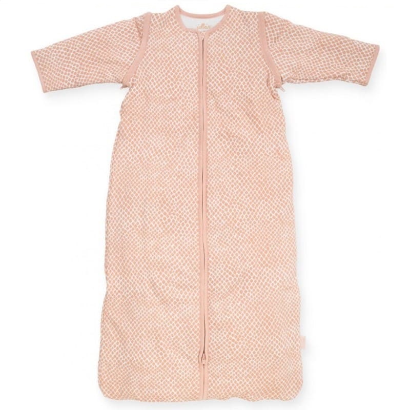 Jollein, Śpiworek niemowlęcy całoroczny 4 pory roku z odpinanymi rękawami Snake PALE PINK 70 cm