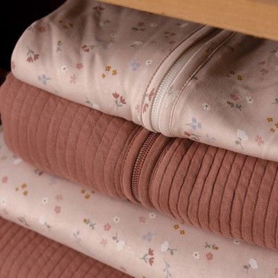 Little dutch, Lekki śpiworek bawełniany 90 cm Little Pink Flowers TOG 0,4