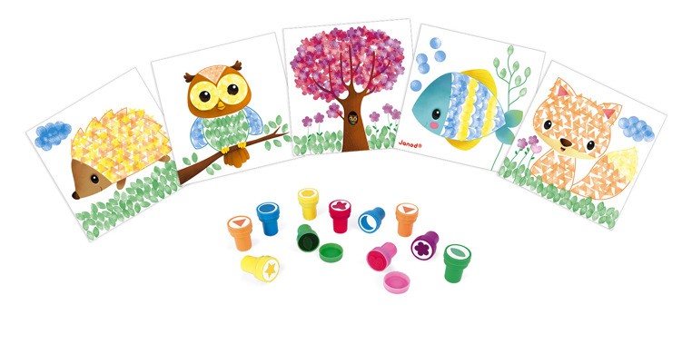 Janod, Zestaw artystyczny Stempelki Zwierzęta