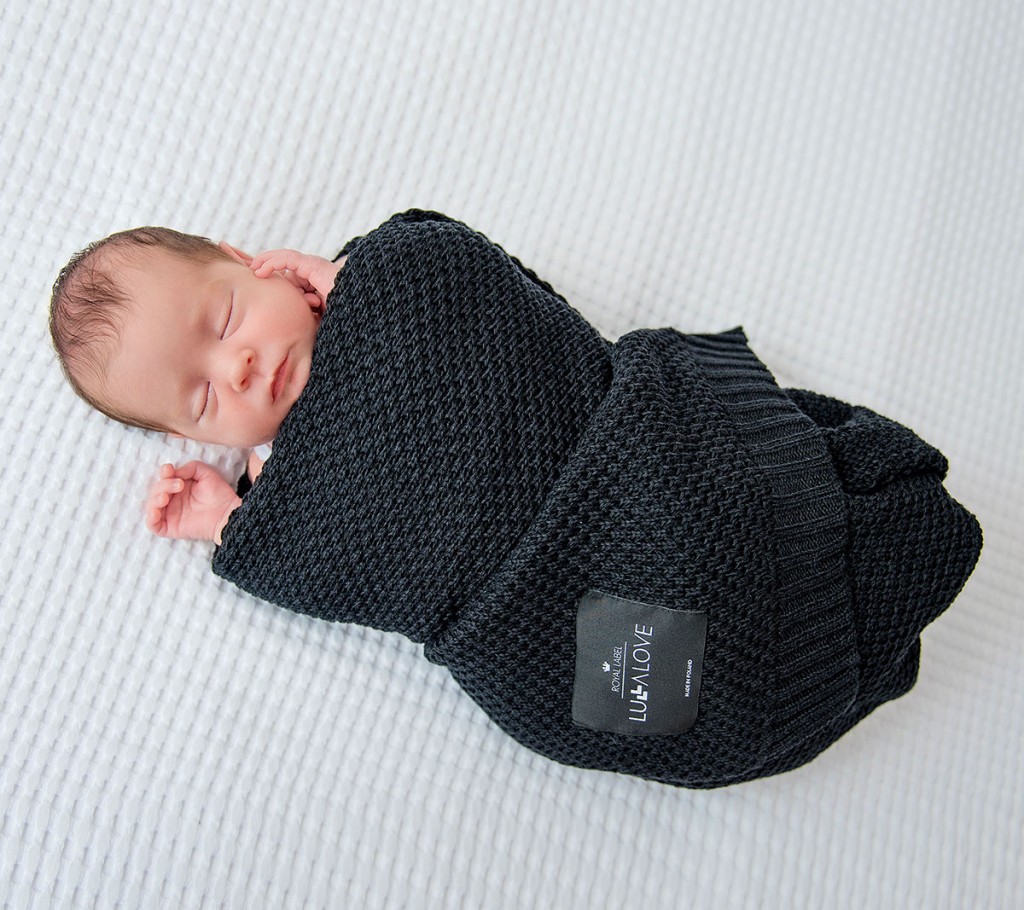 Lullalove, Bambusowy koc - czarny Lullalove, Bambusowy koc - czarny