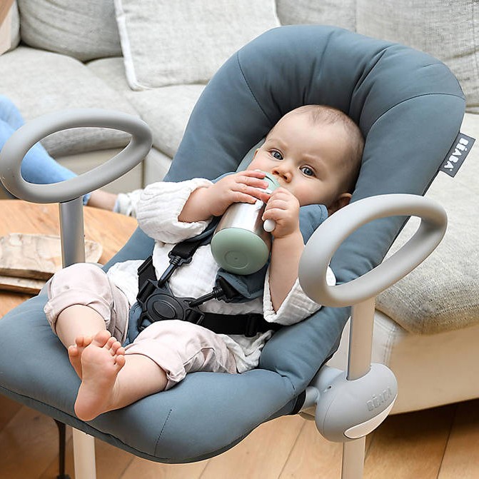 Beaba, Bidon termiczny termobutelka ze słomką 250 ml Mineral grey Beaba, Bidon termiczny termobutelka ze słomką 250 ml Mineral grey