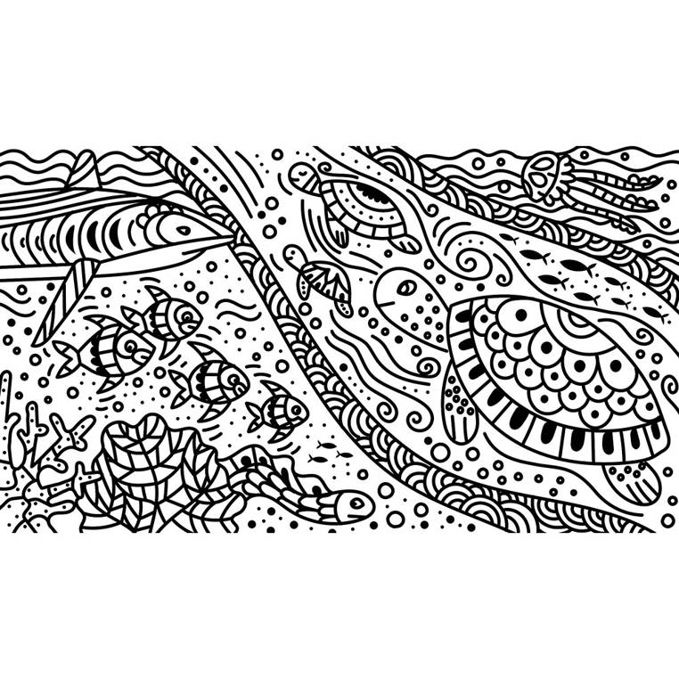Janod, Zestaw kreatywny Magiczne kolorowanki wodne Ocean 7+ Janod, Zestaw kreatywny Magiczne kolorowanki wodne Ocean 7+