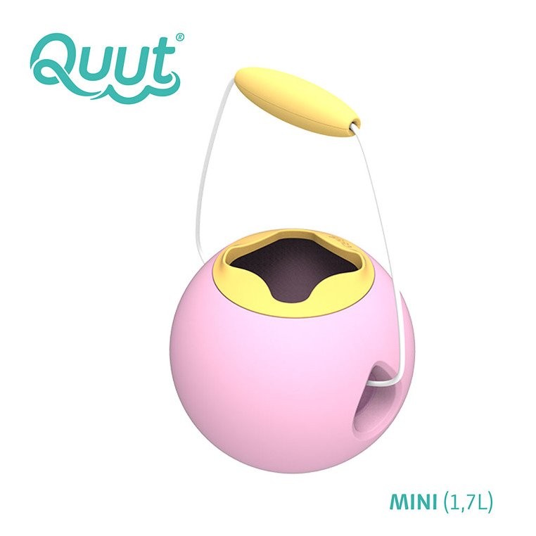 Quut, Małe wiaderko wielofunkcyjne Mini Ballo Sweet Pink + Yellow Stone