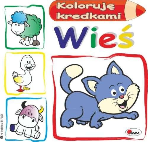 Wieś koloruję kredkami