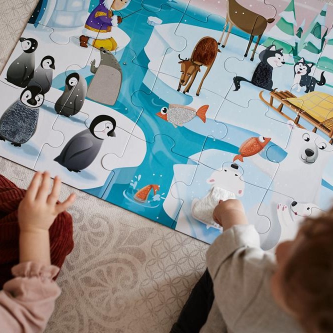 Janod, puzzle sensoryczne 20 elementów Lodowa kraina Janod, puzzle sensoryczne 20 elementów Lodowa kraina