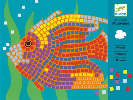 Djeco, zestaw mozaiek RYBY Djeco, zestaw mozaiek RYBY