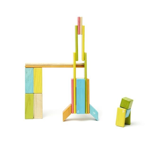 Tegu, Drewniane klocki magnetyczne CLASSICS zestaw 24szt Tints Tegu, Drewniane klocki magnetyczne CLASSICS zestaw 24szt Tints
