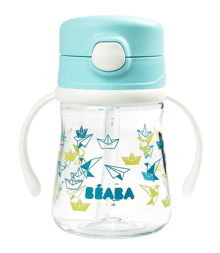 Beaba, Butelka-bidon tritanowa ze słomką 240 ml Light blue Beaba, Butelka-bidon tritanowa ze słomką 240 ml Light blue