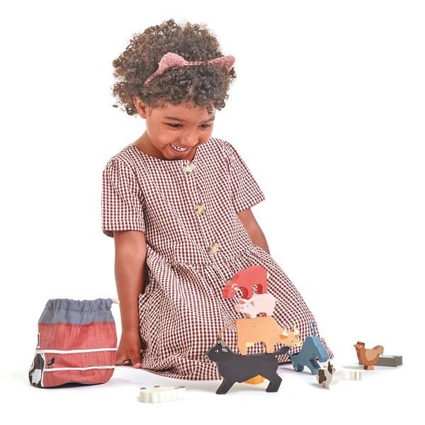 Tender Leaf Toys, Drewniane figurki do zabawy - zwierzęta zagrodowe