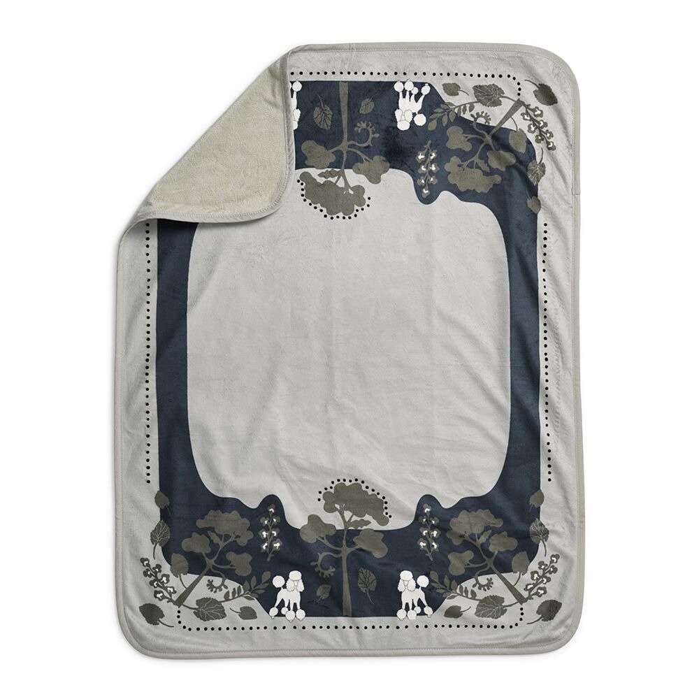 Elodie Details, Kocyk Pearl Velvet - Rebel Poodle Mineral Green