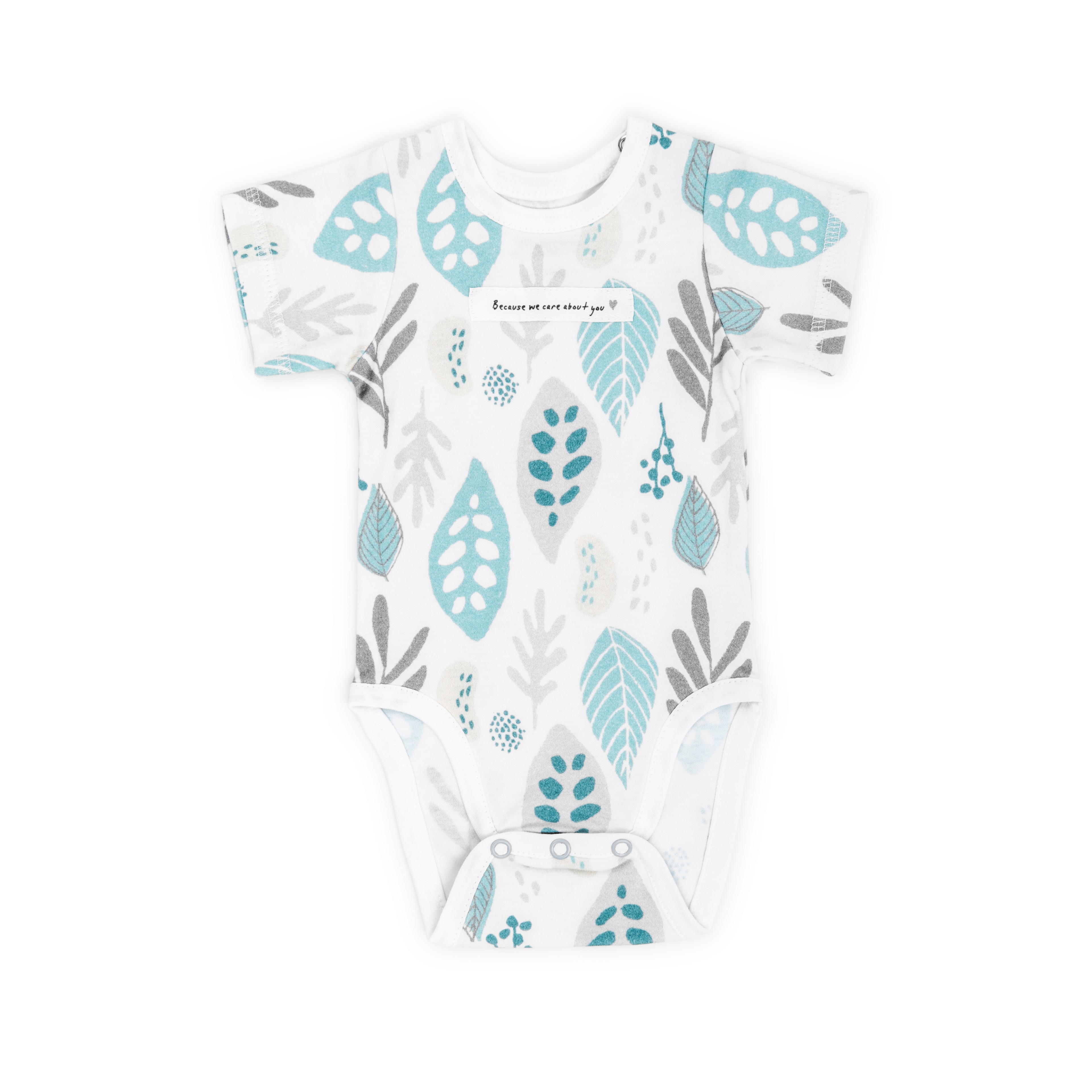 Color Stories, Body shortsleeve Floral turkus rozmiar 68 cm Color Stories, Body shortsleeve Floral turkus rozmiar 68 cm