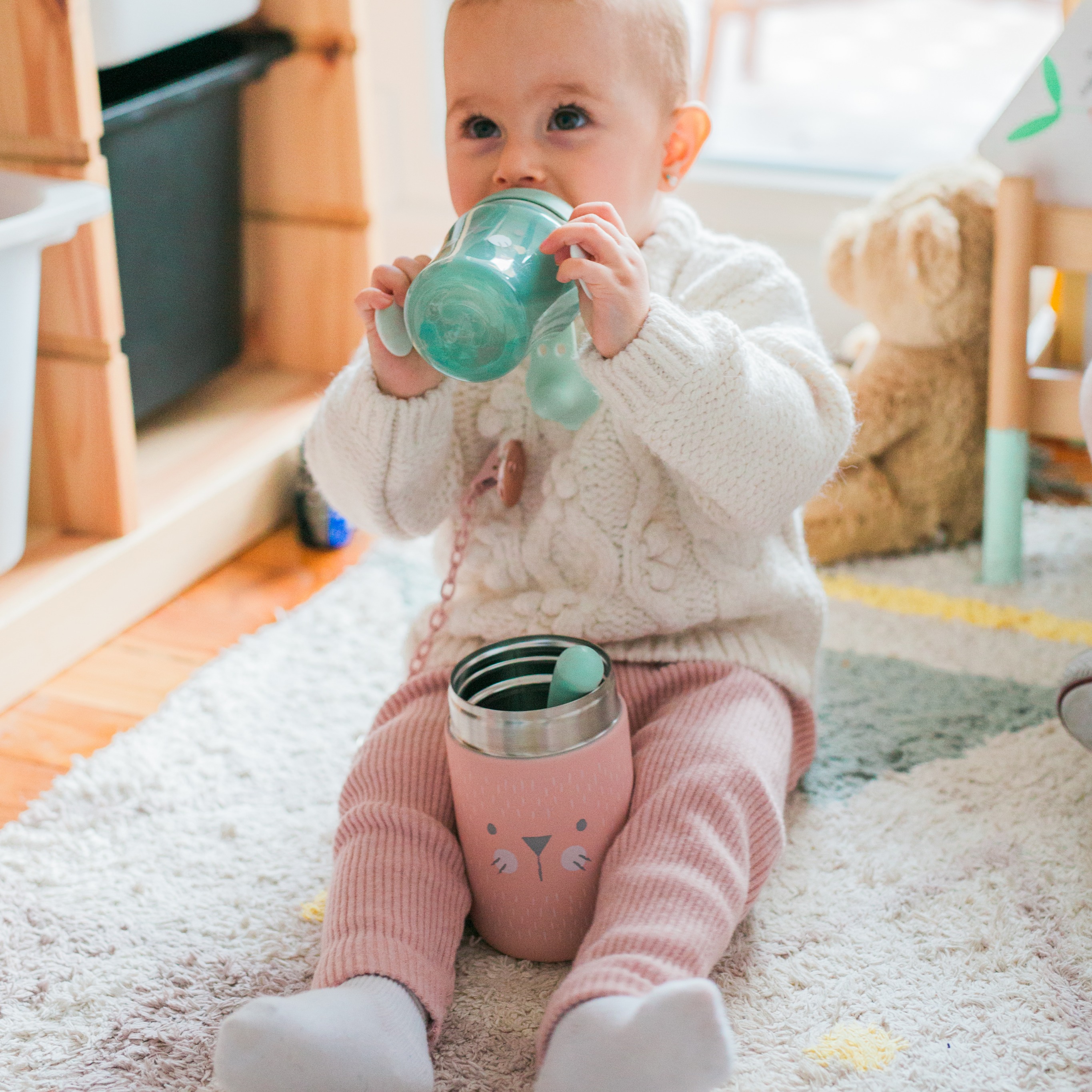 Suavinex, Termos HYGGE 350ml - różowy