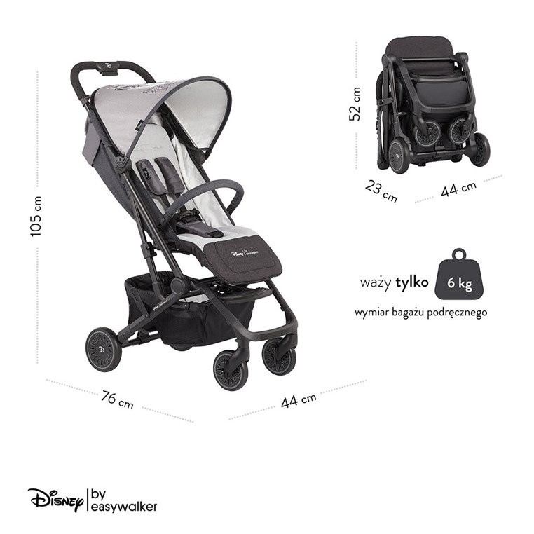 Easywalker, Disney by Easywalker Buggy XS Wózek spacerowy z osłonką przeciwdeszczową Mickey Shield Easywalker, Disney by Easywalker Buggy XS Wózek spacerowy z osłonką przeciwdeszczową Mickey Shield