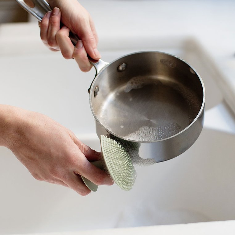EZPZ, Silikonowa myjka czyścik do naczyń bez bakterii pastelowa zieleń