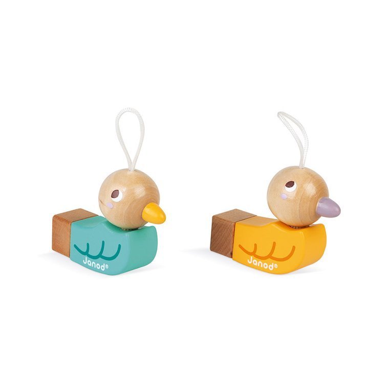 Janod, Drewniany gwizdek-ptaszek Pocket 2+