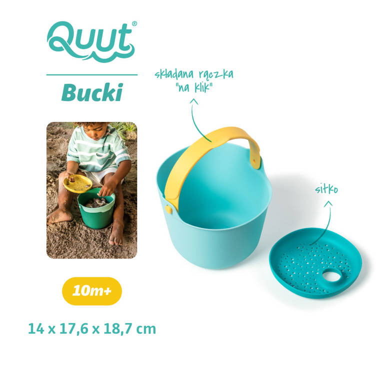 Quut, Wiaderko z sitkiem Bucki Lagoon + Banana Blue Quut, Wiaderko z sitkiem Bucki Lagoon + Banana Blue